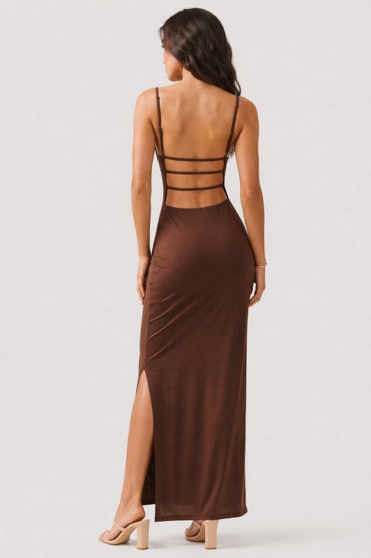 April Cowl Neck Maxi Dress
