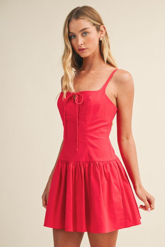 Natasha Square Neck Flared Dress