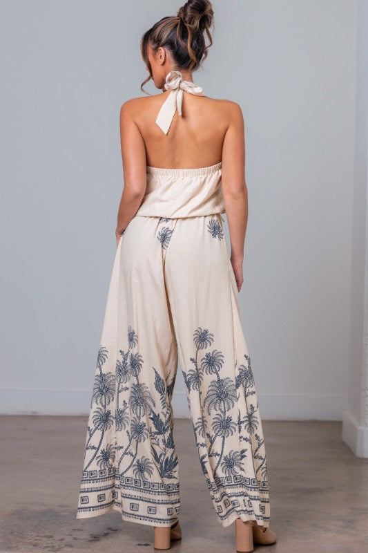 Shelby Halter Top and Front Tie Pants