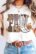 Fall Letter Print T-shirt