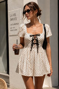 Harper Polka Dot Lace Romper