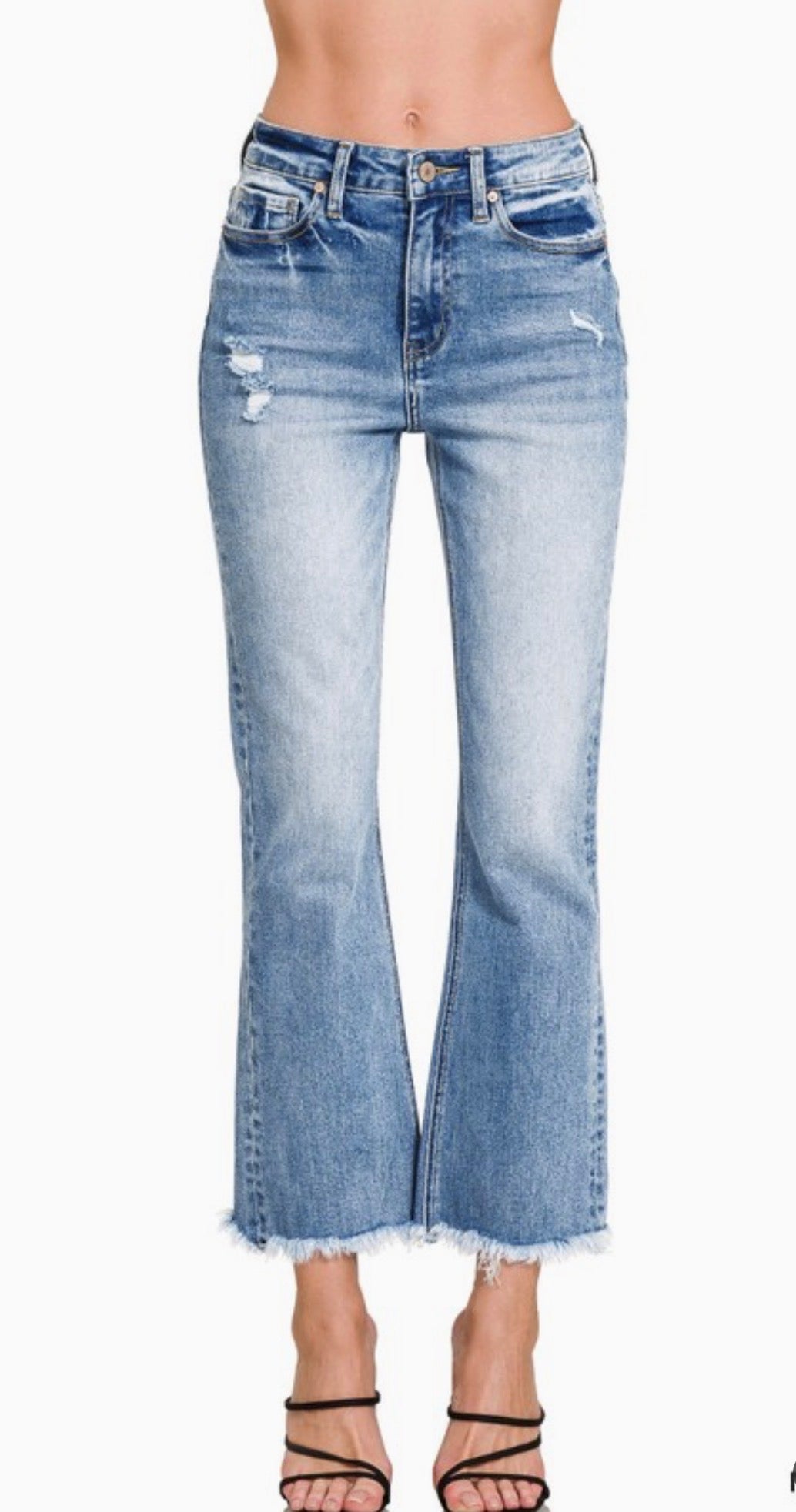 Gabby High Rise Cropped Denim Pants