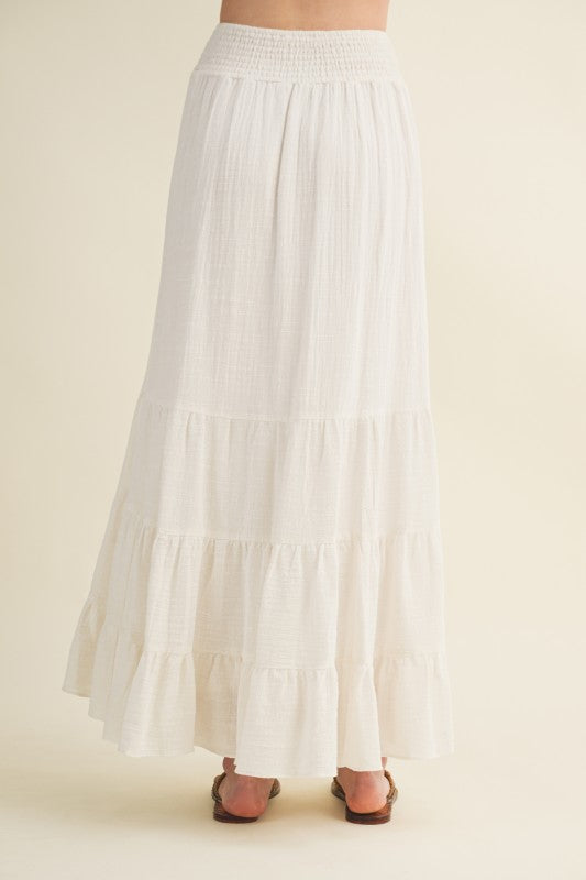 Kiara Maxi Skirt With Lace-Up Waist