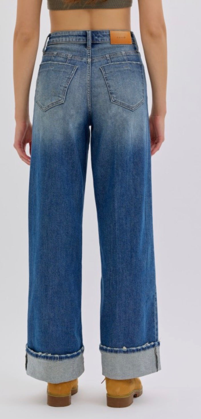 Maria High Rise Wide Leg with Cuff
