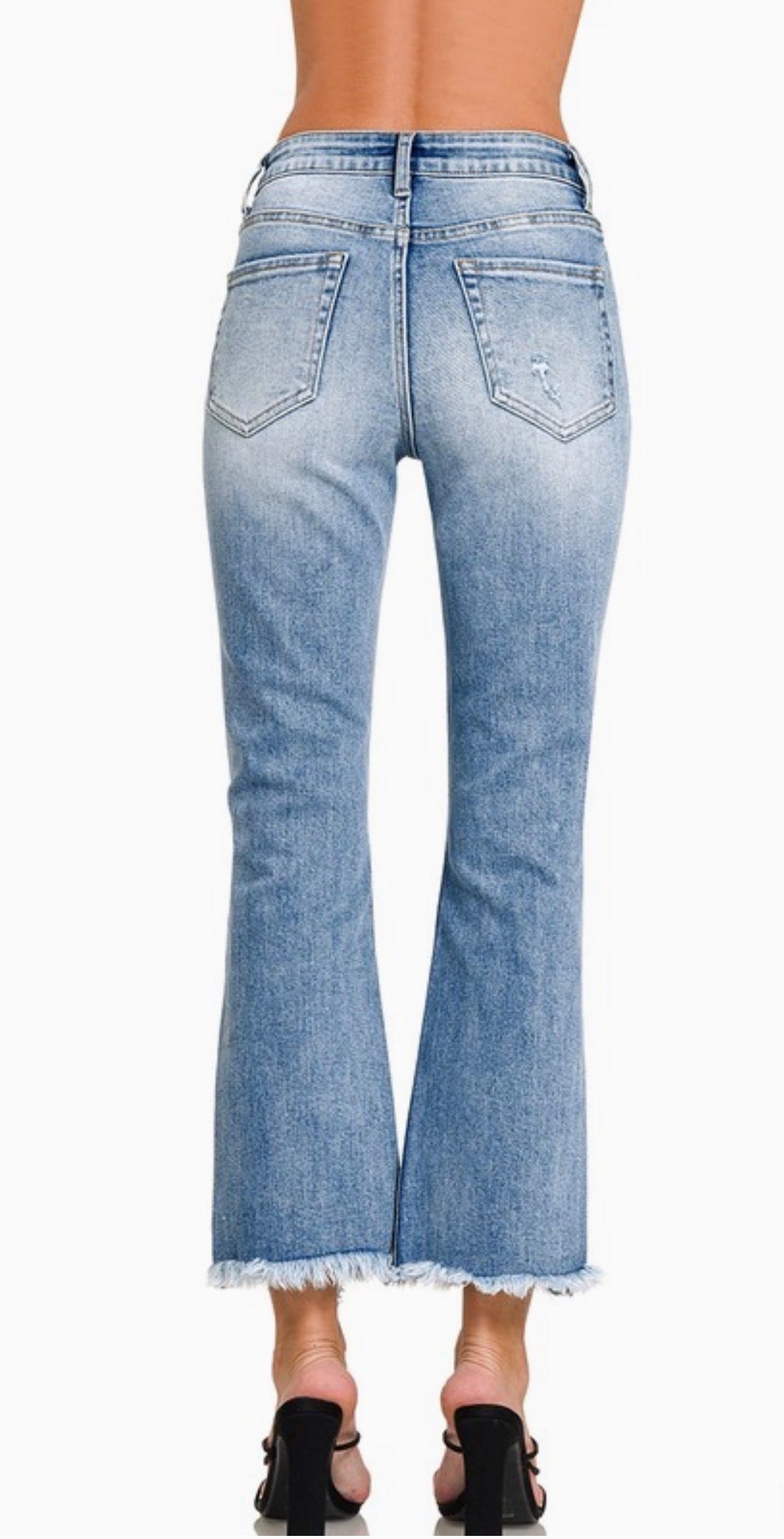 Gabby High Rise Cropped Denim Pants