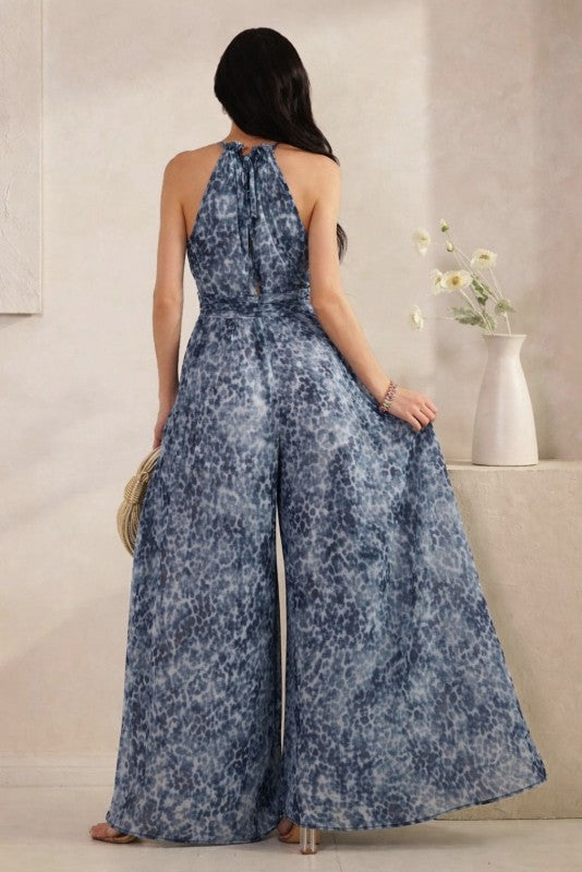 Jenn Ruffle Details Wide Leg Jumpsuit