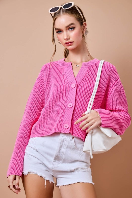 Larissa Washed Button Down Cardigan