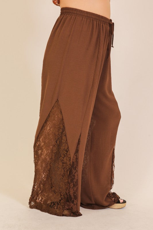 Malory Plus Lace Wide-leg Pants