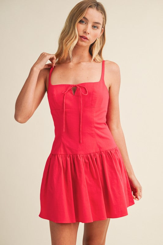 Natasha Square Neck Flared Dress