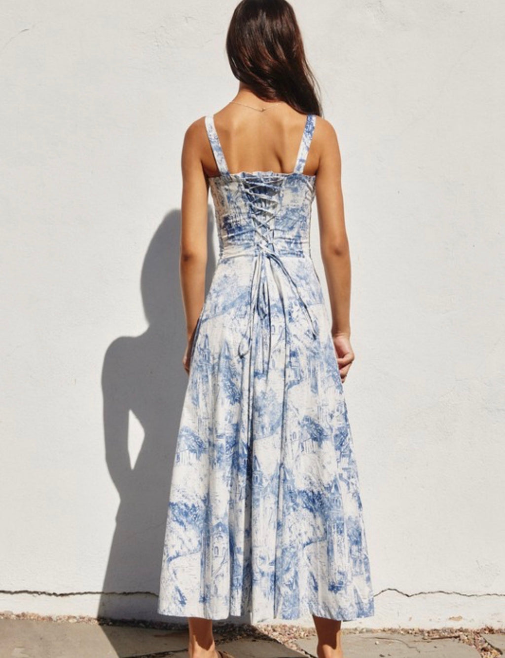 Eren’s Blue and White Maxi Dress