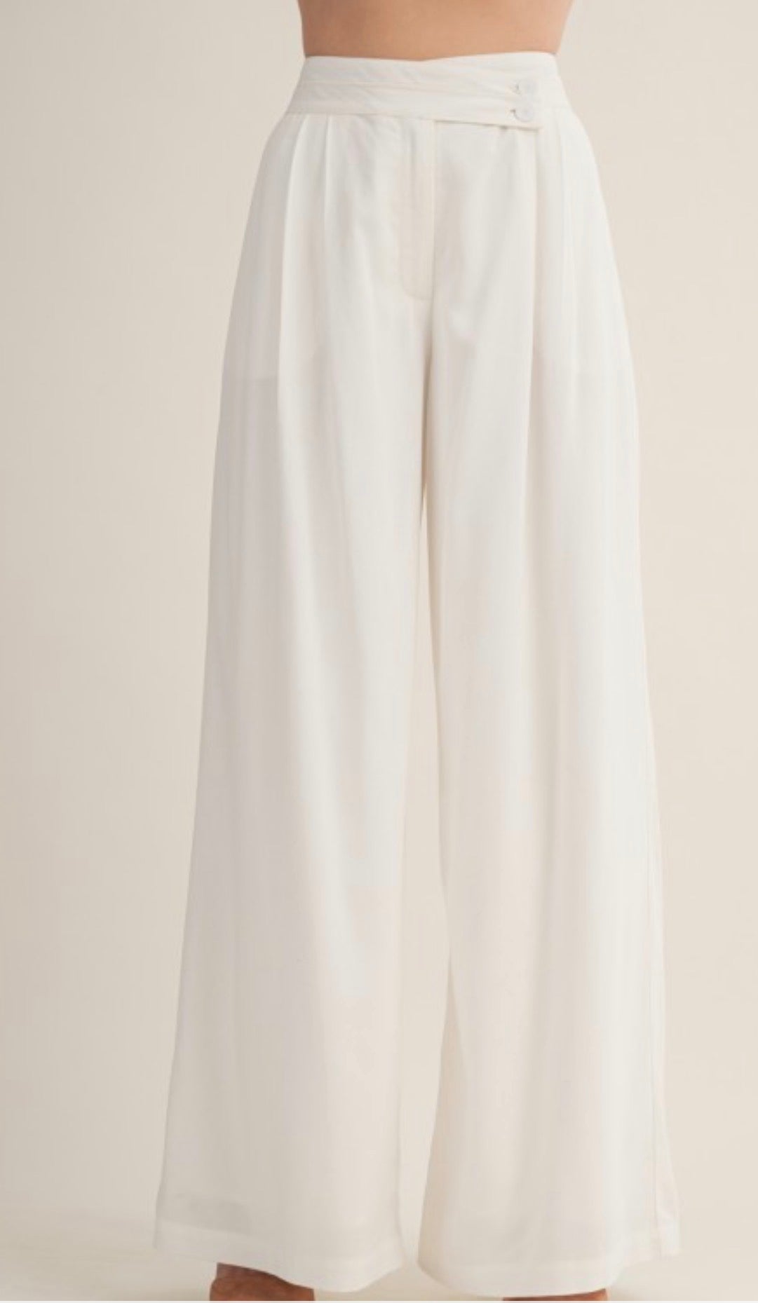 Destiny White Asymmetrical Pants