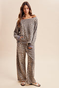 Annie Leopard Off Shoulder Set