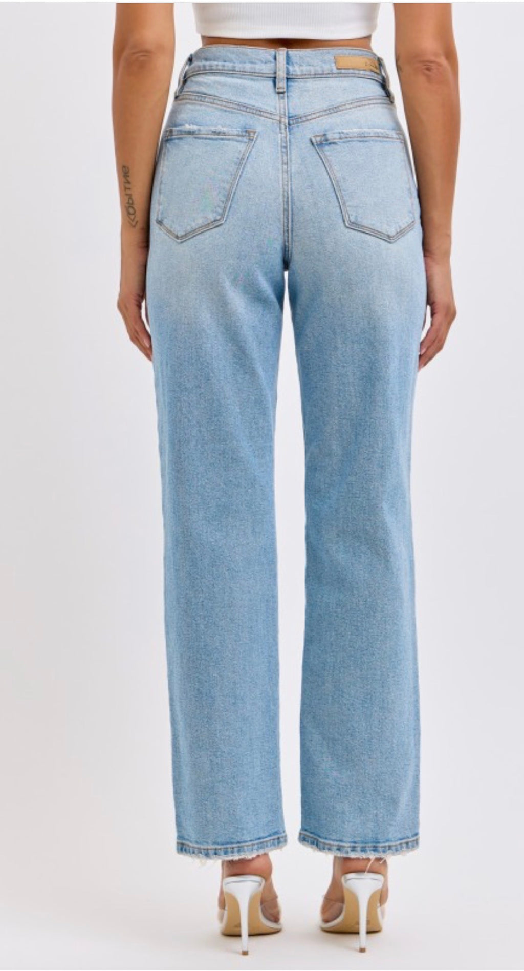 Malory High Rise Jean with Mini Slit
