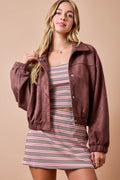Beatrice Suede Oversized Jacket