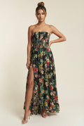 Heather Smocked Tube Front Maxi Dress