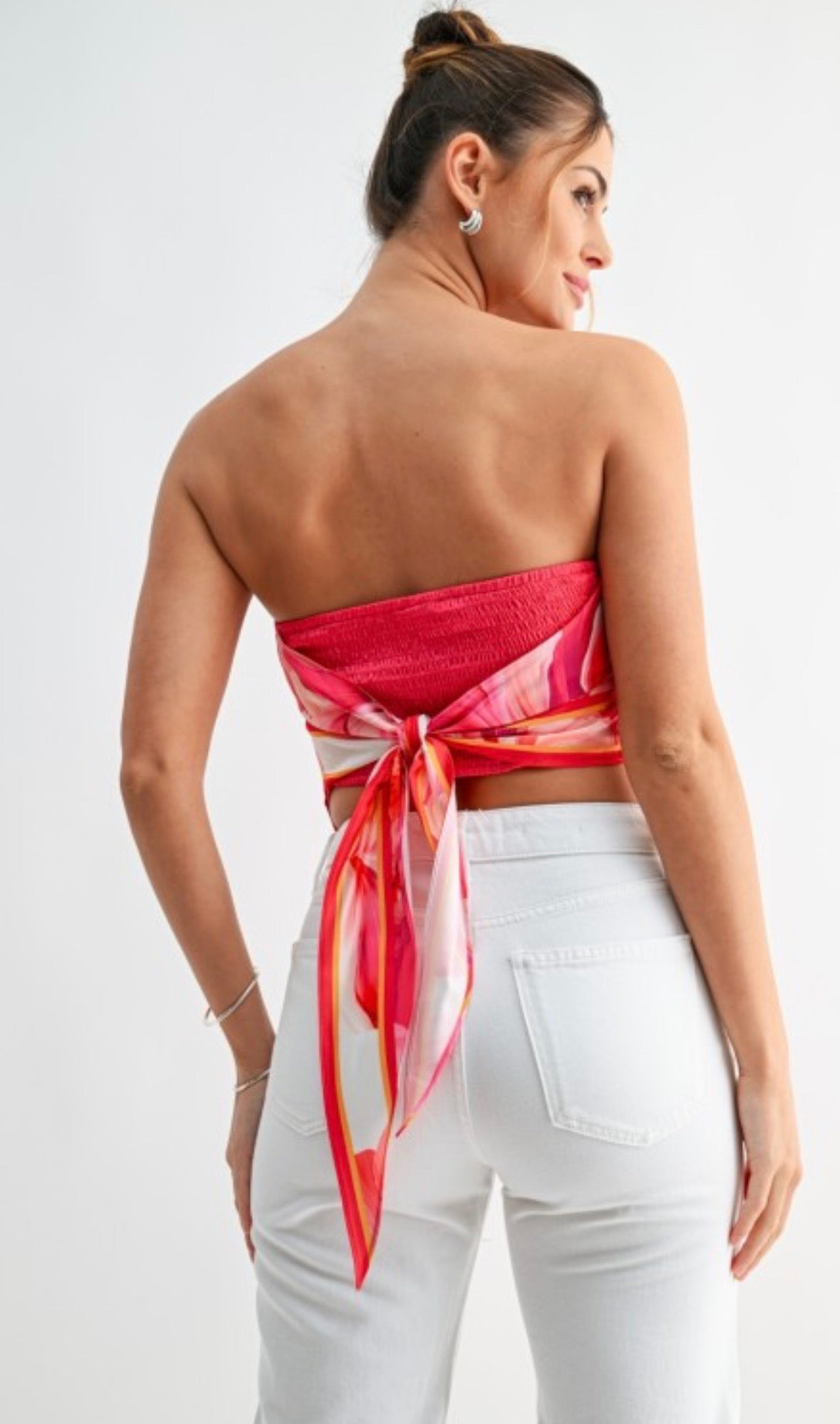 Francesca Fuchsia Scarf Top