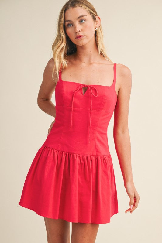 Natasha Square Neck Flared Dress