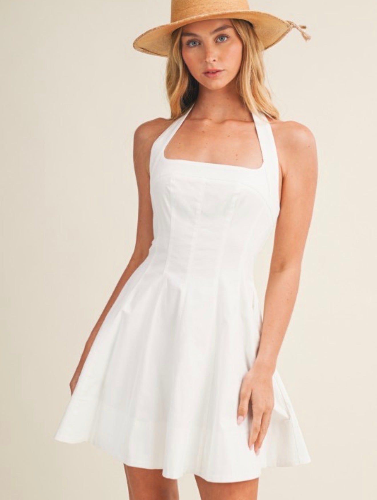 Jennifer Stretch Linen Mini Dress