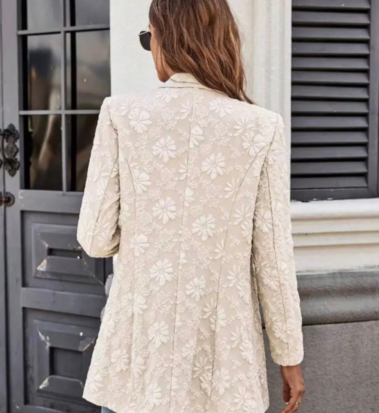 Mary Floral Embroidered Blazer