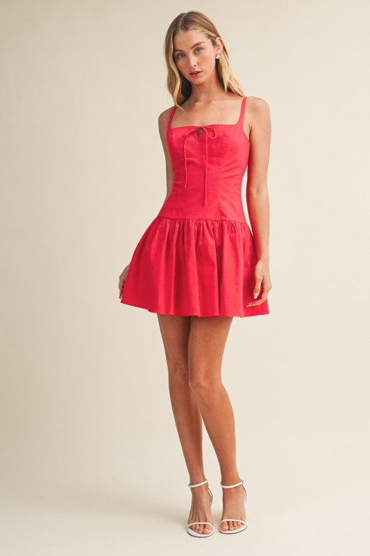Natasha Square Neck Flared Dress