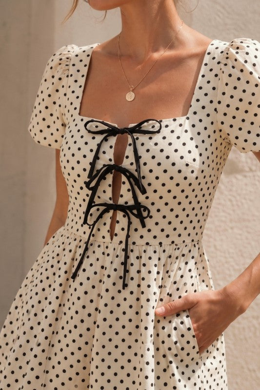 Harper Polka Dot Lace Romper
