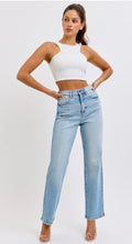 Malory High Rise Jean with Mini Slit