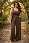Malory Plus Lace Wide-leg Pants