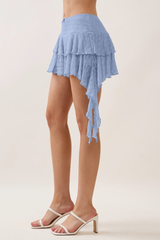 Ellie Asymmetrical Ruffle Skort