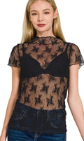 Sianna Lace Layering Short Sleeve