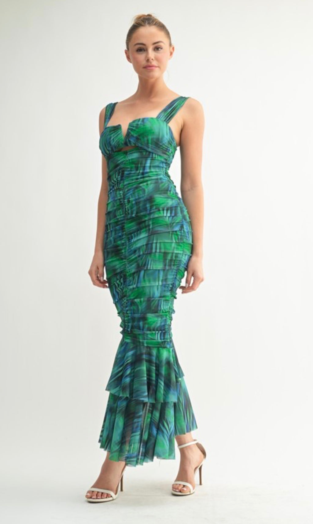 Taylor Tropical Wave Mermaid Dress