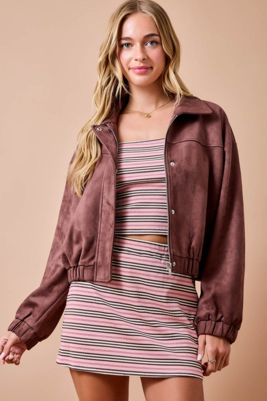 Beatrice Suede Oversized Jacket