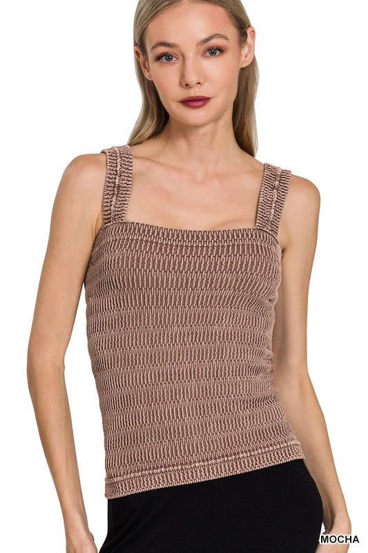 Anabel Seamless Stone Wash Tank Top