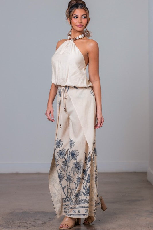 Shelby Halter Top and Front Tie Pants