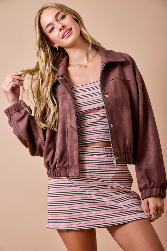 Beatrice Suede Oversized Jacket