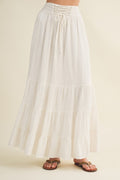 Kiara Maxi Skirt With Lace-Up Waist