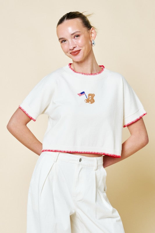 Terry Fourth of a July Bear Top