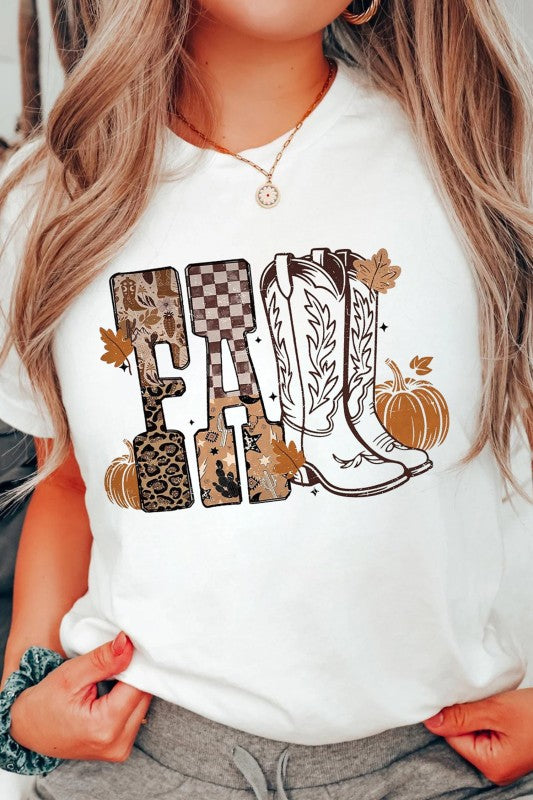 Fall Letter Print T-shirt