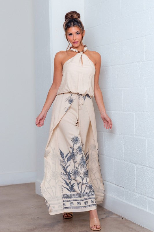 Shelby Halter Top and Front Tie Pants