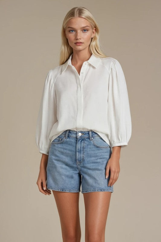 Susanna Balloon Sleeved Button Down Shirt