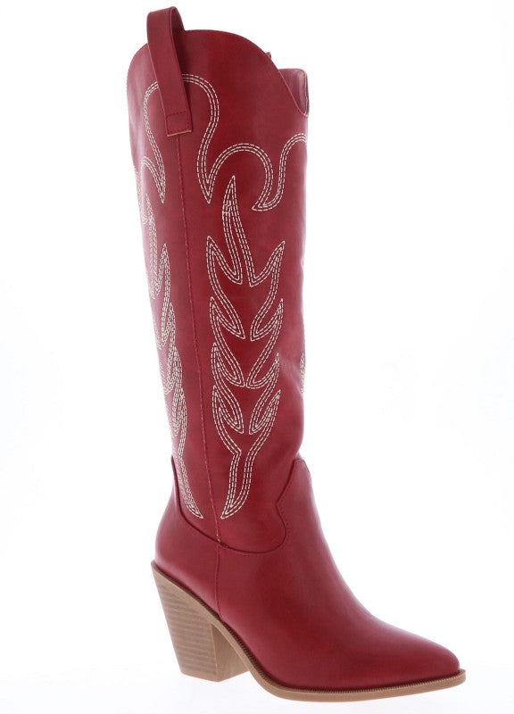 Becky Red Cowgirl Boots